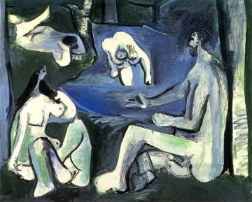  une - Le dejeuner sur l herbe Manet 7 1961 Abstract Nude